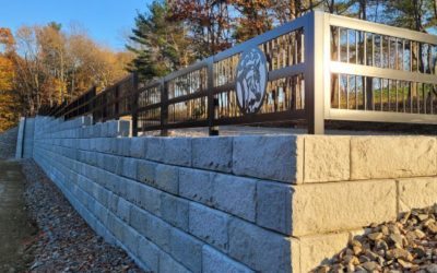 Handrails Fabricated Onsite. Core Drilled into Rock Wall